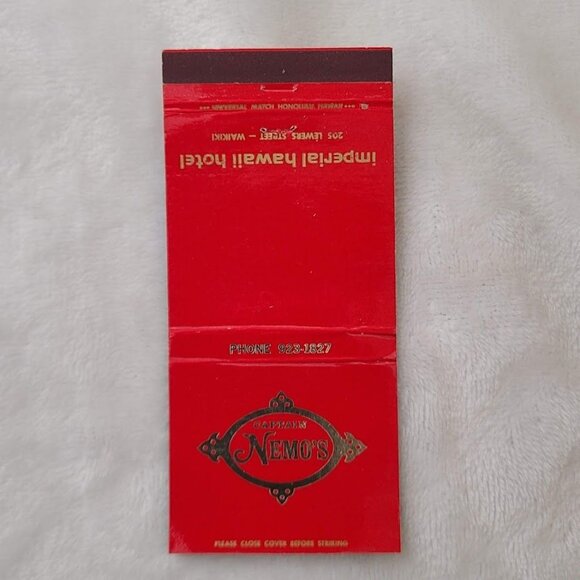 Captain Nemo’s Honolulu Hawaii Matchbook Cover Waikiki Discotheque Engine Room - Picture 3 of 4